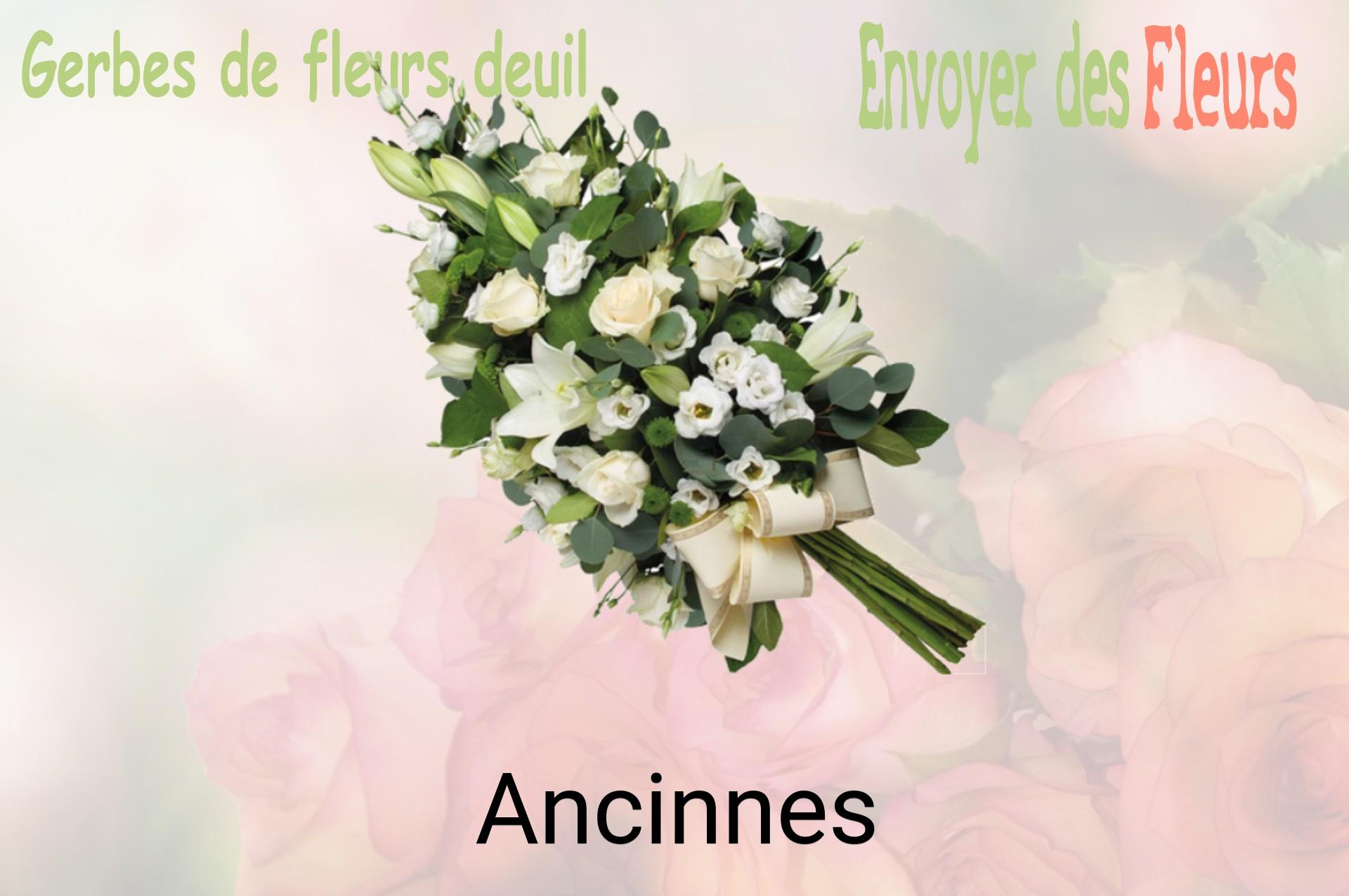 Gerbe de fleurs de deuil livrée à Ancinnes